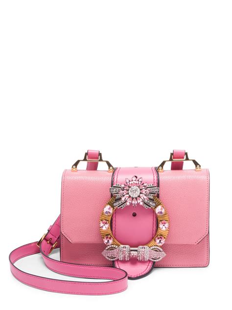 miu miu crystal embellished bag